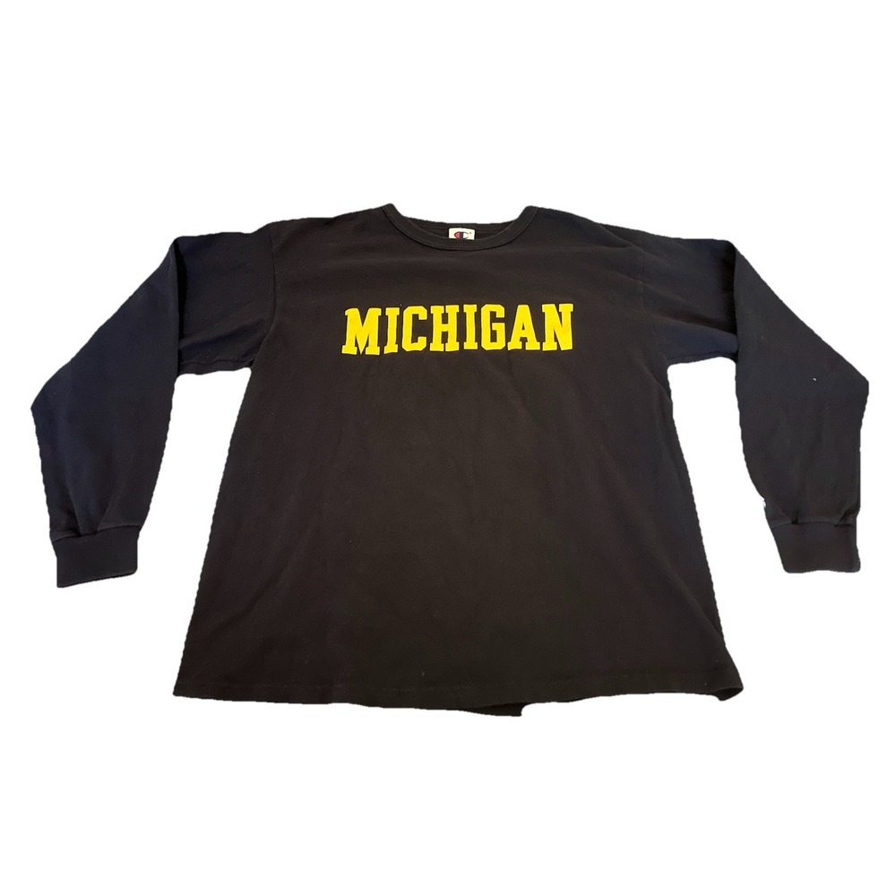 University of Michigan Wolverines Champion T-Shirt Made in USA XL VTG 80s L/S